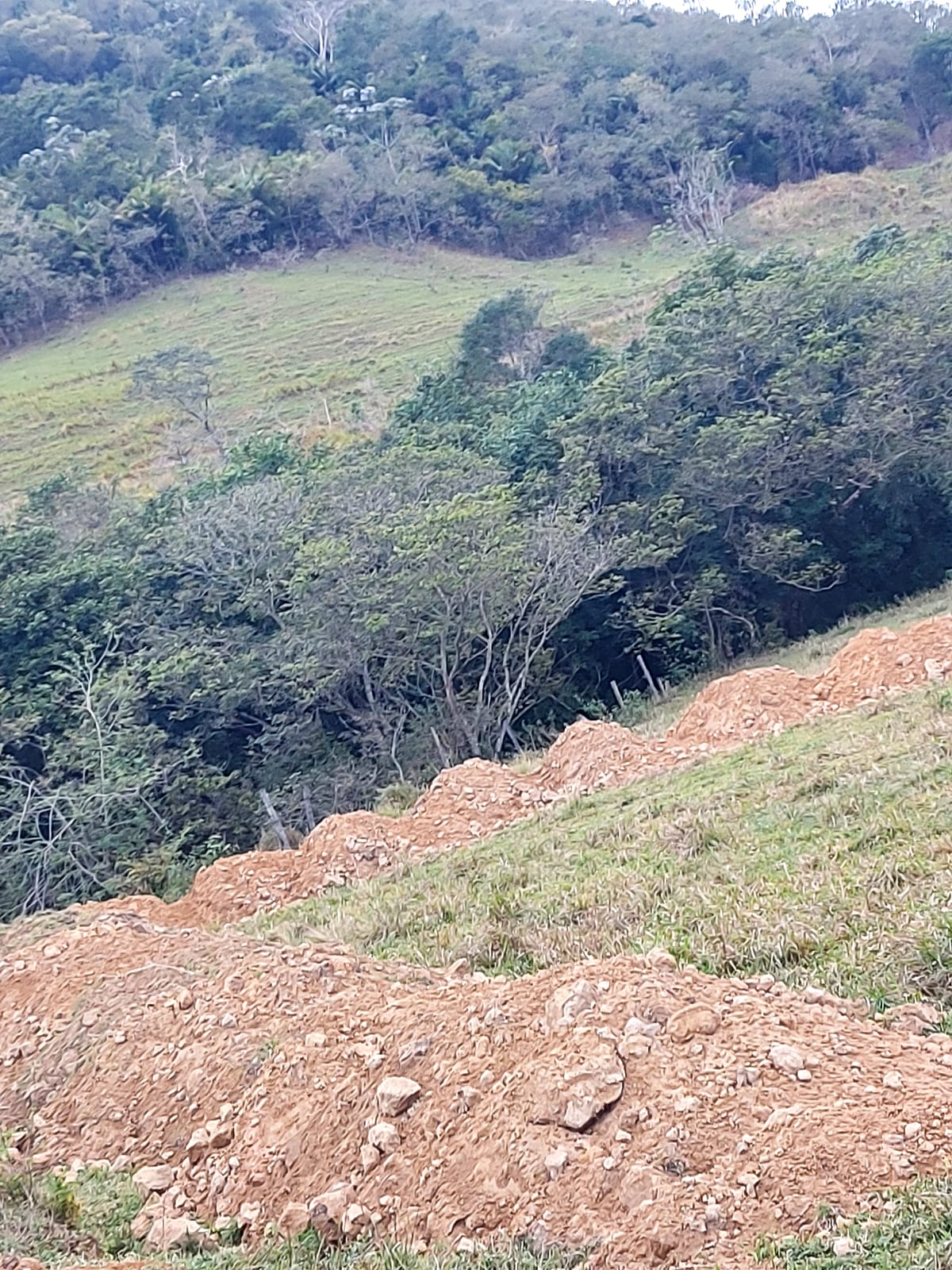 Fiscalização da polícia ambiental identifica intervenção de faixa marginal de uma área de proteção em Cachoeiras de Macacu