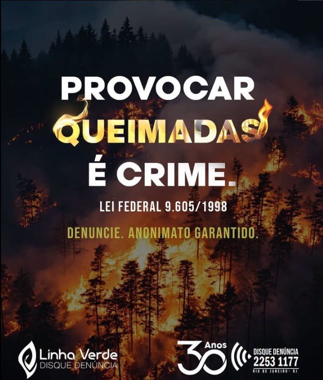 Programa Linha Verde, do Disque Denúncia do RJ, faz alerta sobre o período de seca, que aumenta risco de queimadas