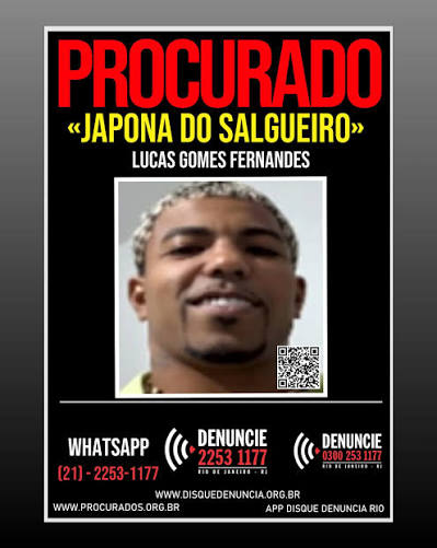 Disque Denúncia divulga cartaz para localizar foragido apontado como uma das lideranças do Complexo do Salgueiro