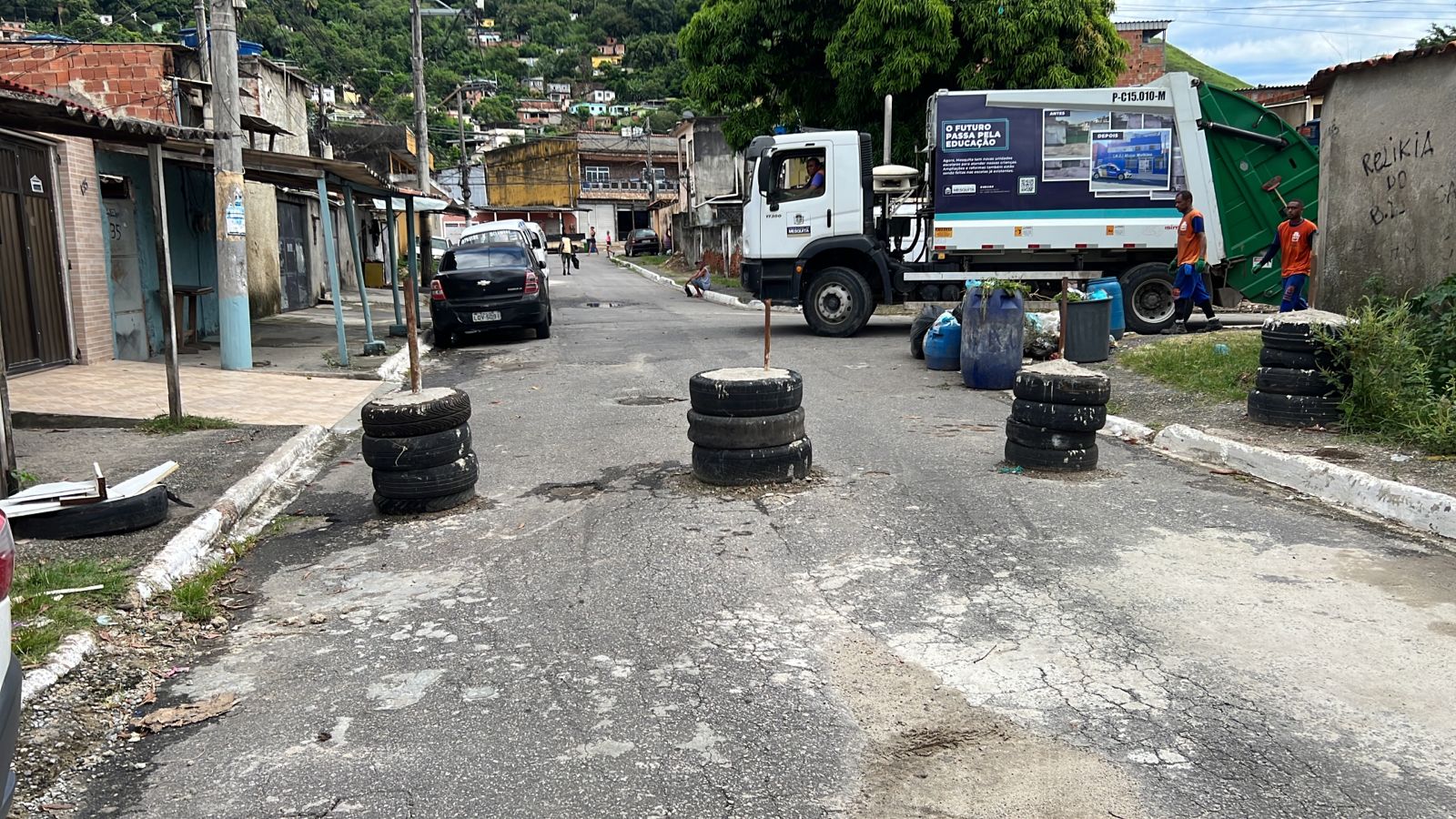 Policiais militares retiraram 8 toneladas de barricadas em Mesquita 