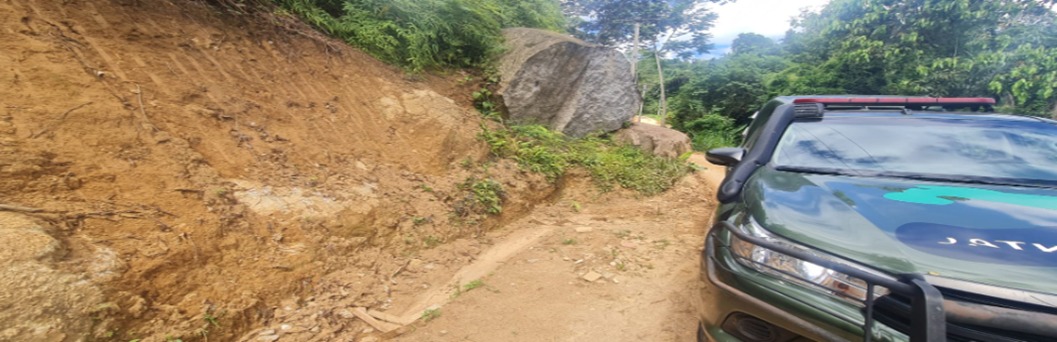 Polícia identifica movimentação de solo e corte ilegal de pedras em Paraty