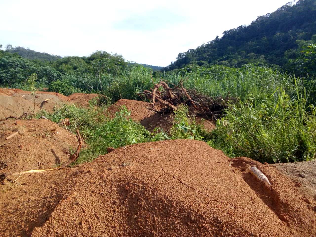 Informação do Linha Verde leva polícia ambiental a constatar aterramento em Área de Preservação Permanente em Cantagalo