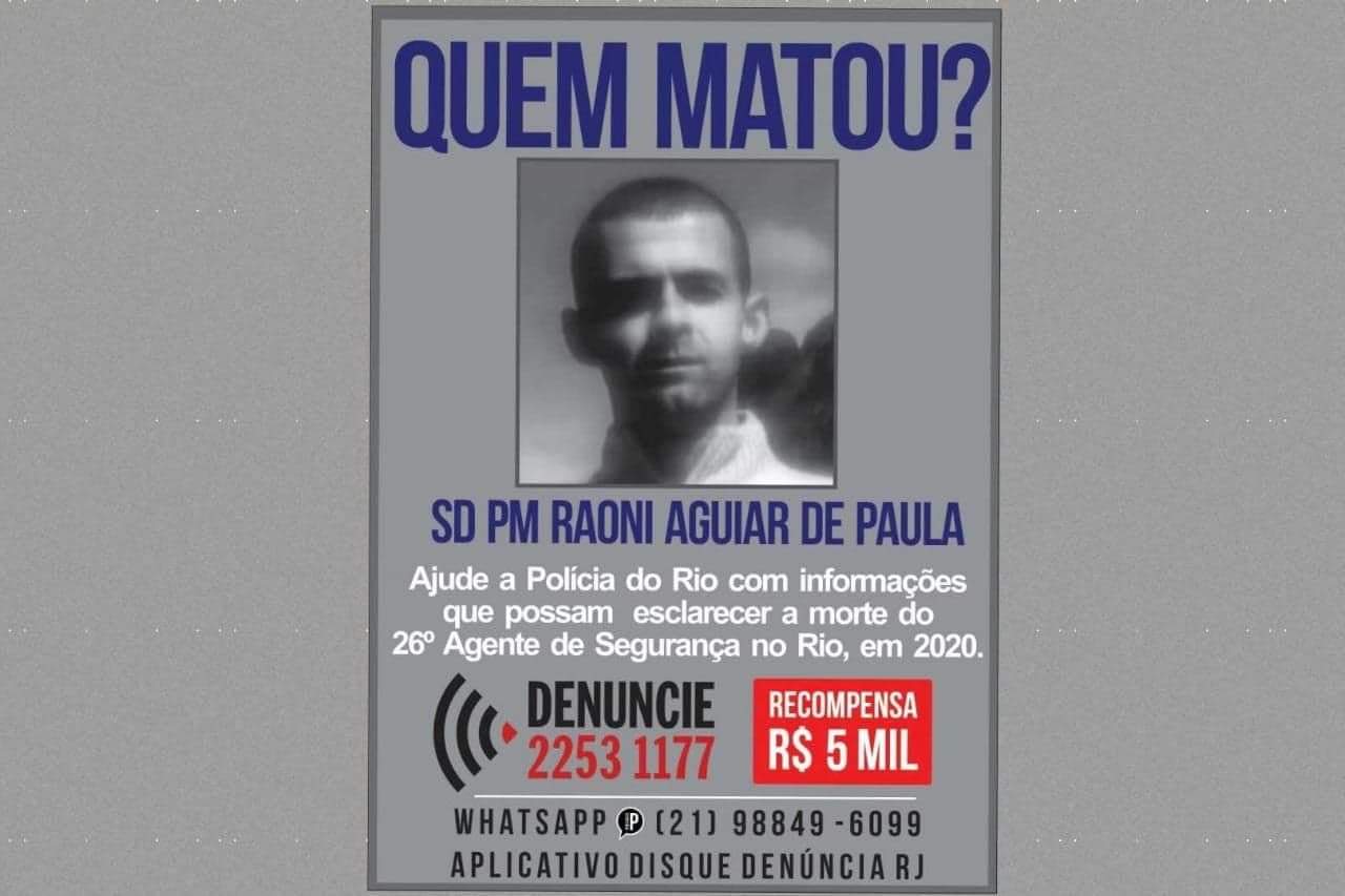 Portal dos Procurados do Disque Denúncia lança cartaz e pede informações sobre a morte do SD Raoni Aguiar de Paula