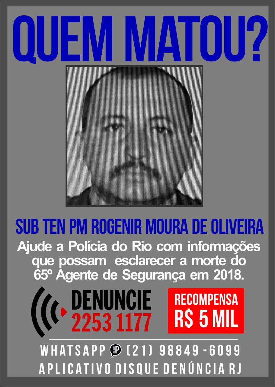 Disque Denúncia pede informações sobre envolvidos na morte do 65º agente de segurança no Rio