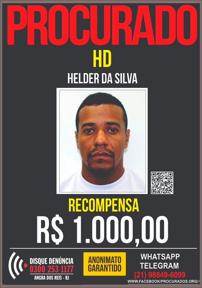 Disque Denúncia divulga cartaz para ajudar polícia na prisão de HD, responsável pelo tráfico de drogas no Belém
