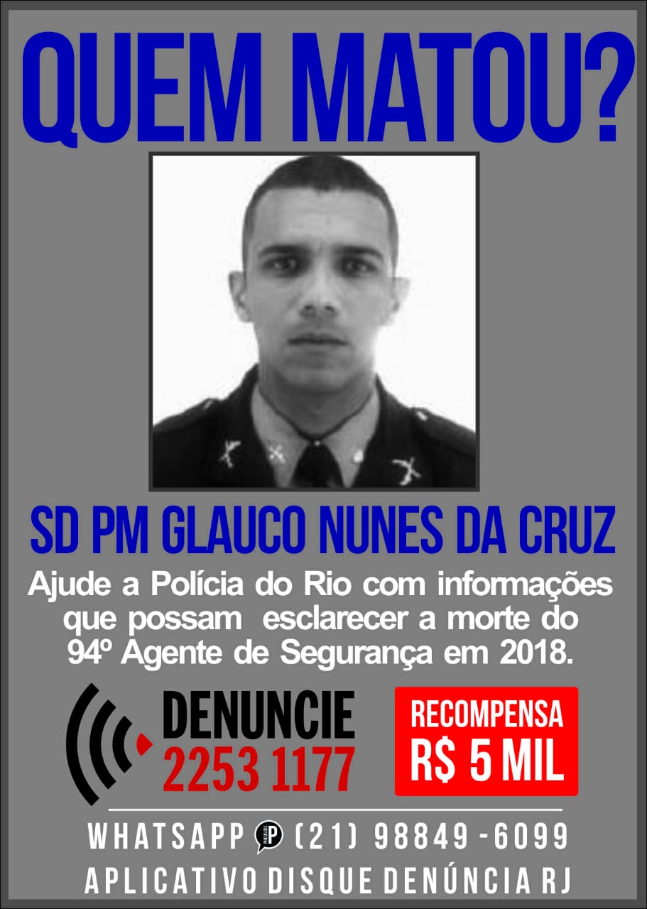 Disque Denúncia pede informações sobre os envolvidos na morte do 94º agente de segurança no Rio