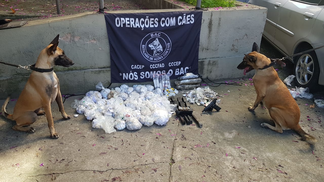 Policiais Militares do BAC apreendem farto material entorpecente em operação na Comunidade do Viradouro