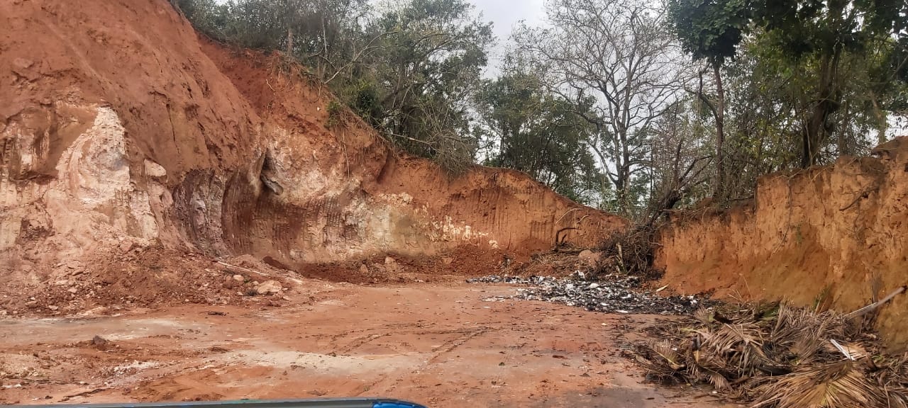 Terreno onde havia extração mineral é encontrado com ajuda do Linha Verde