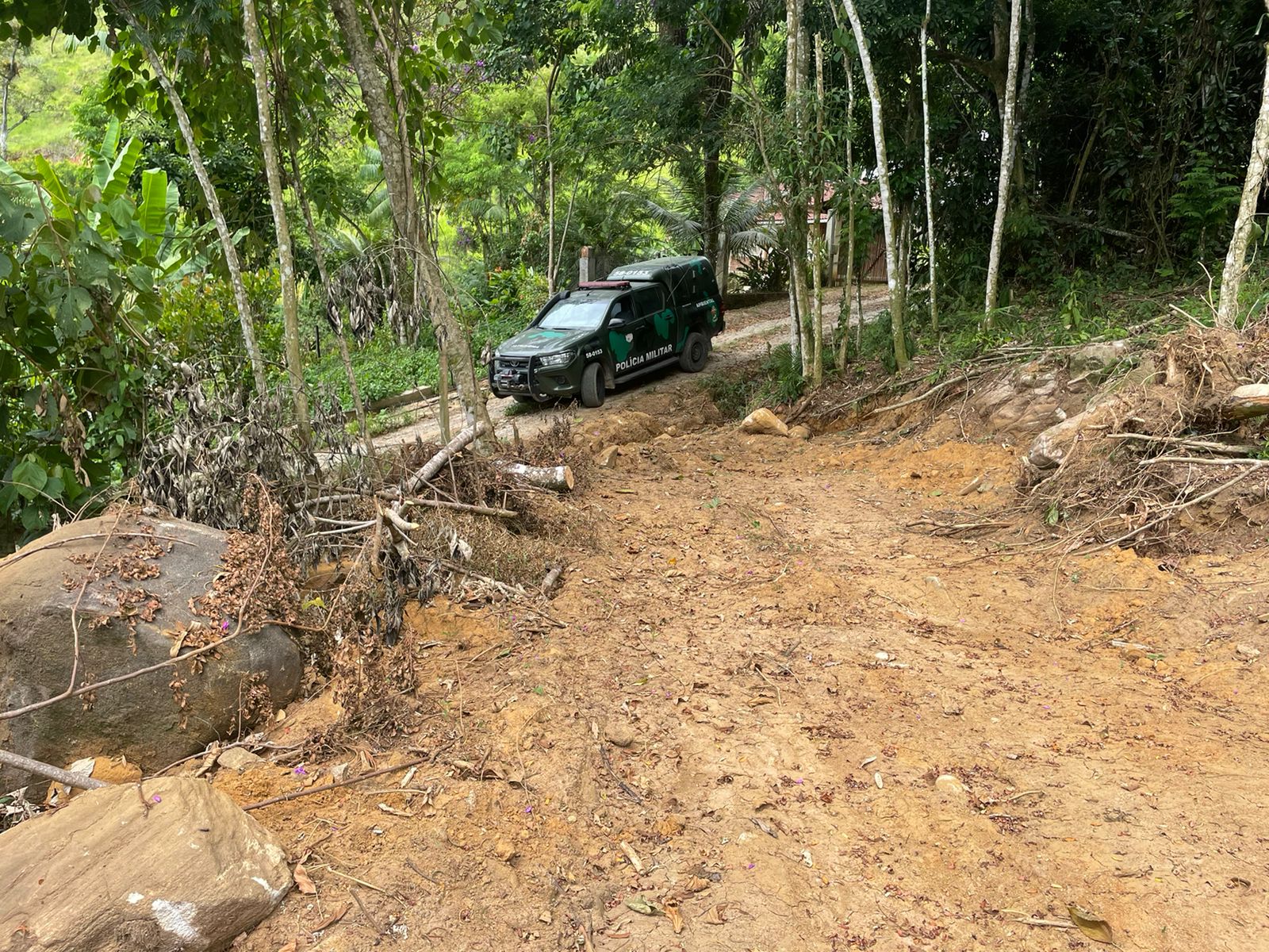 Informação do Linha Verde ajuda polícia a identificar abertura clandestina de estrada em Paraty