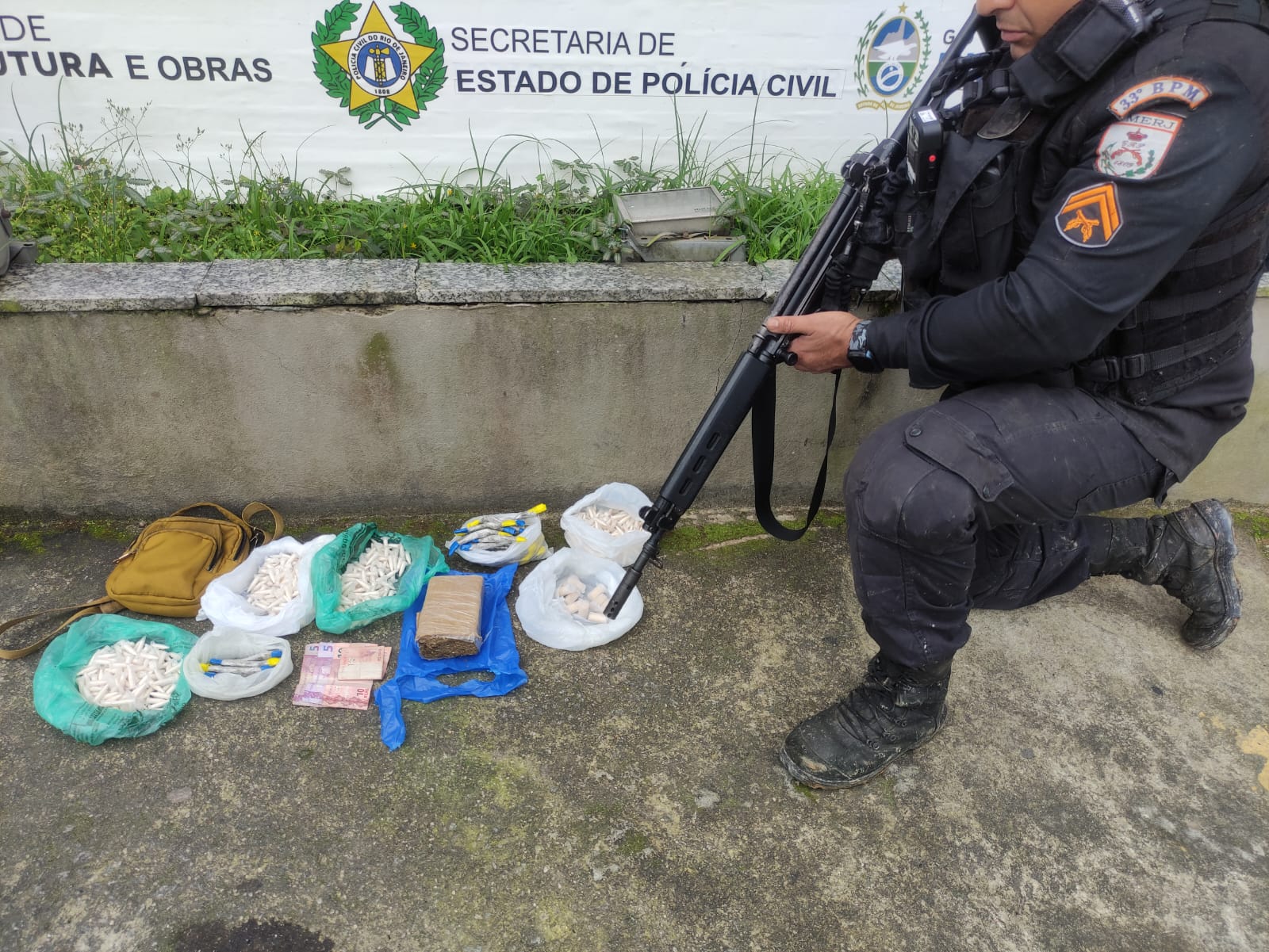 33º BPM apreende drogas em Angra dos Reis com auxílio do Disque Denúncia