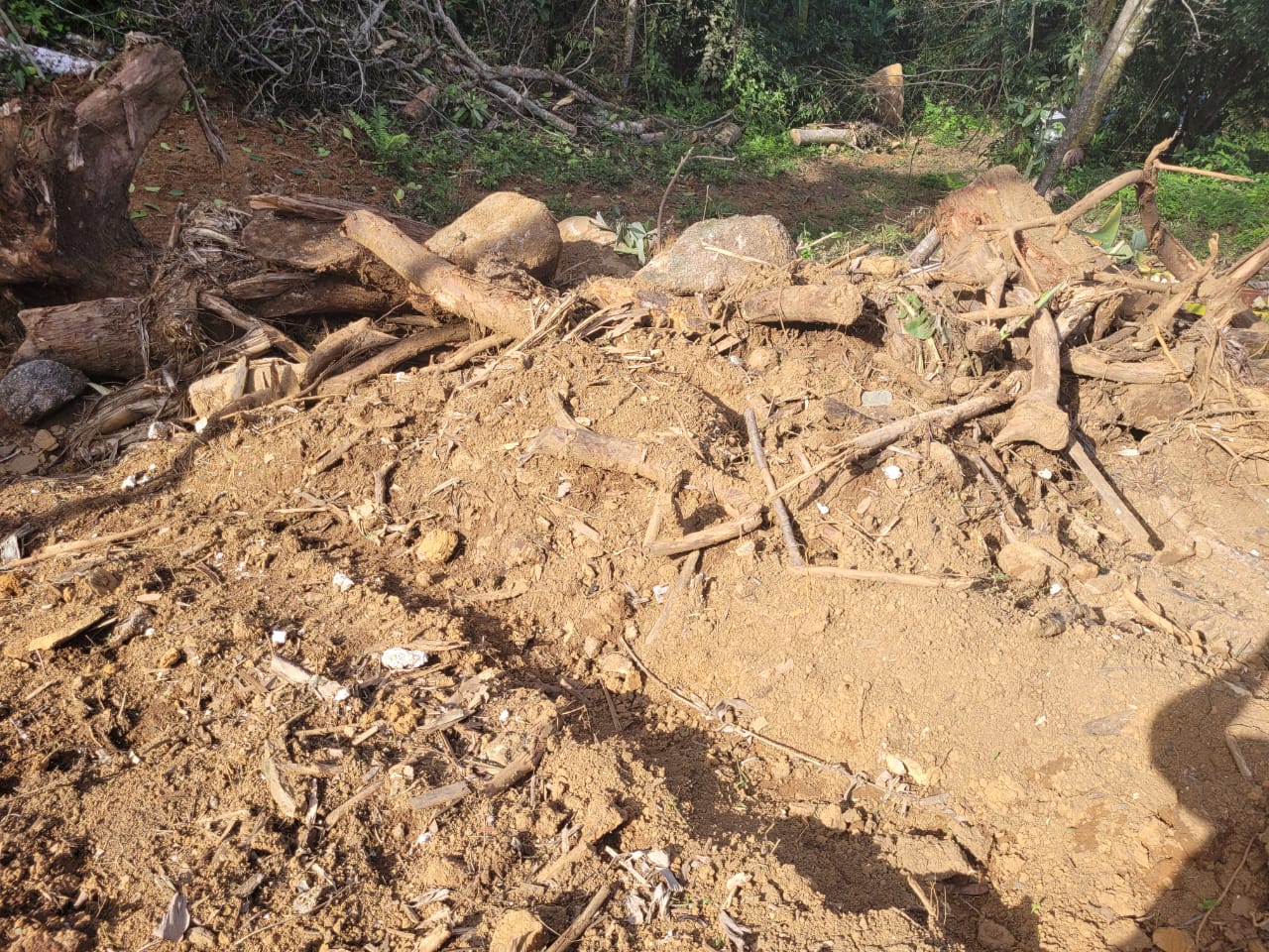 Abertura clandestina de estrada é encontrada por policiais em Paraty, após informações repassadas pelo Disque Denúncia